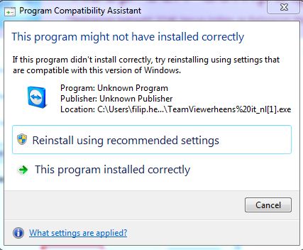 click cancel/annuleren